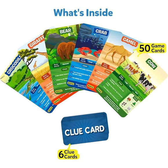 Skillmatics Guess in 10 Animal Planet  Fun Trivia Card Game for Ages 6 10 and up - Picture 2 of 9